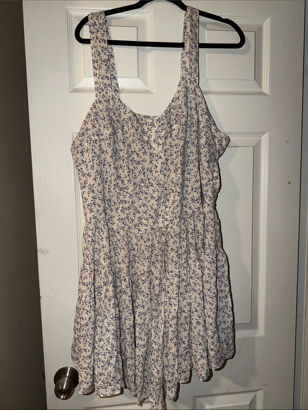 Aerie Sundress in Light Cream and Blue
